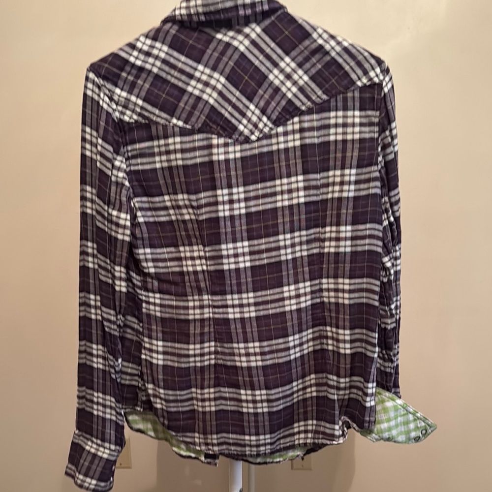 American Eagle Plaid Button-Up Shirt - Picture 4 of 4